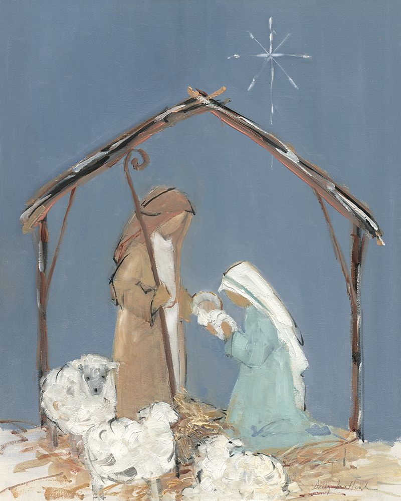 Twilight Nativity Family art print by Sally Swatland for $57.95 CAD