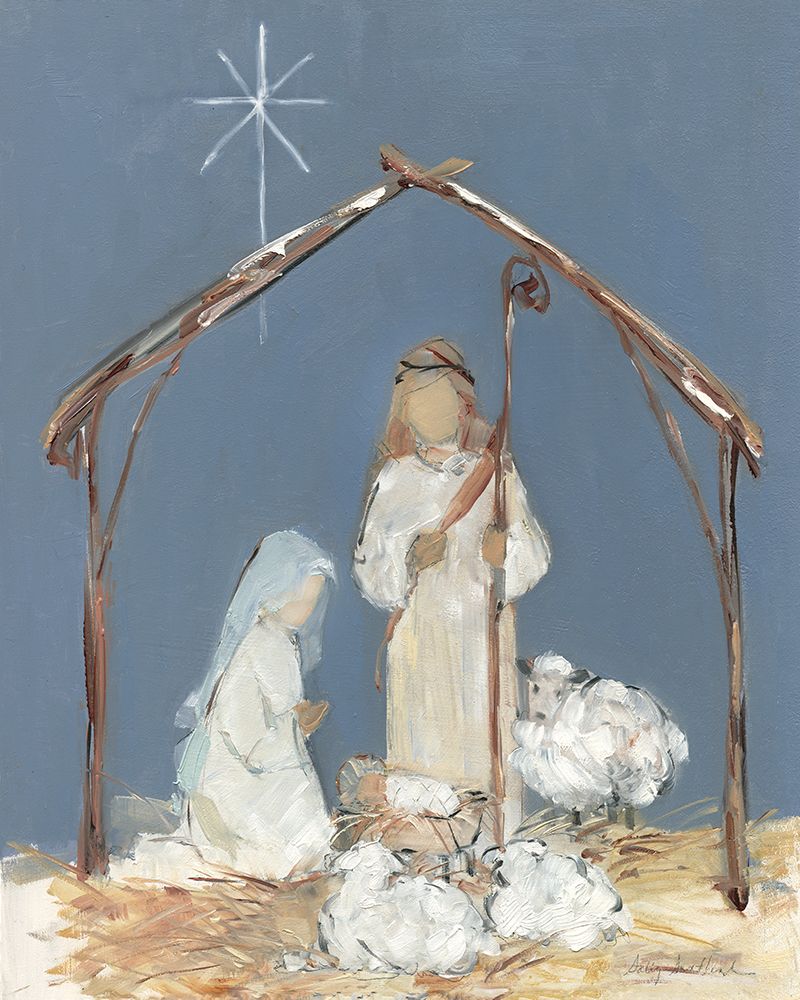 Twilight Nativity Prayer art print by Sally Swatland for $57.95 CAD