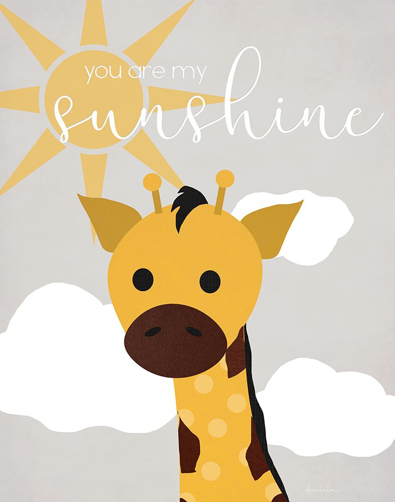 Sunshine Giraffe art print by Daniela Santiago for $57.95 CAD