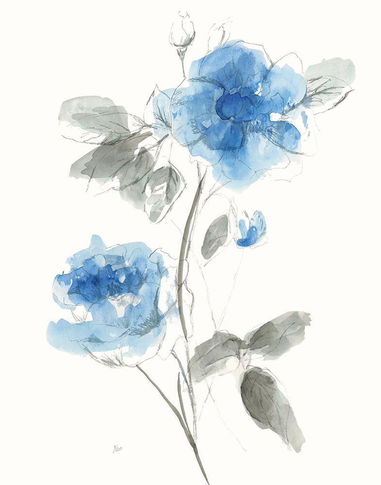 Sketchy Blue I art print by Nan for $57.95 CAD
