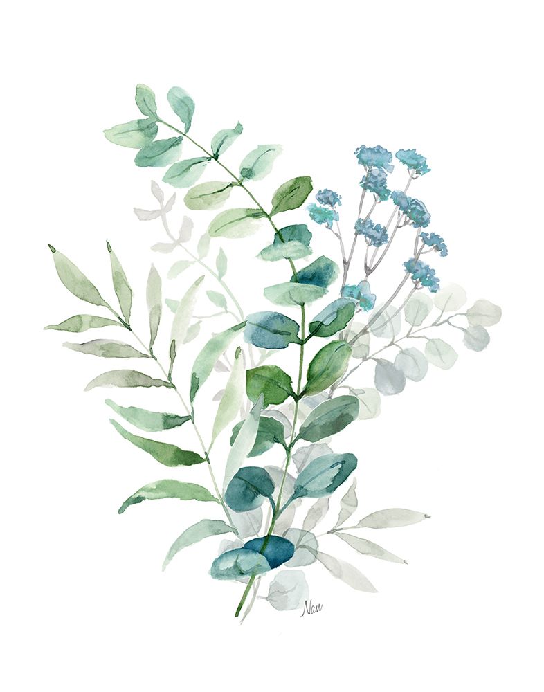Blue Mist Eucalyptus II art print by Nan for $57.95 CAD