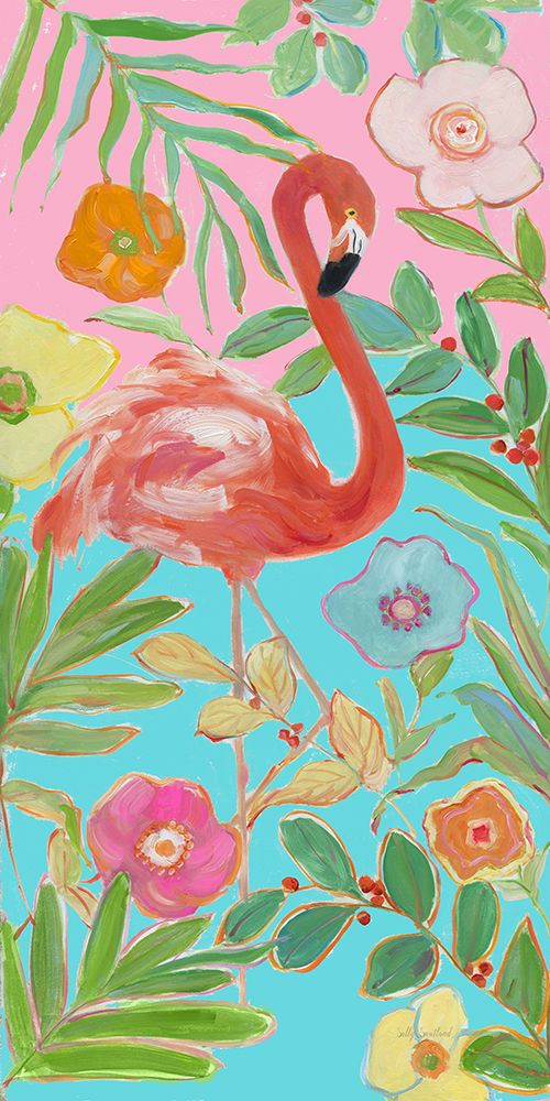 Flamingo Sunset I art print by Sally Swatland for $57.95 CAD