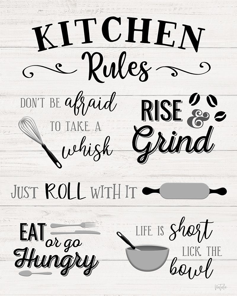 Rules of the Kitchen art print by Natalie Carpentieri for $57.95 CAD