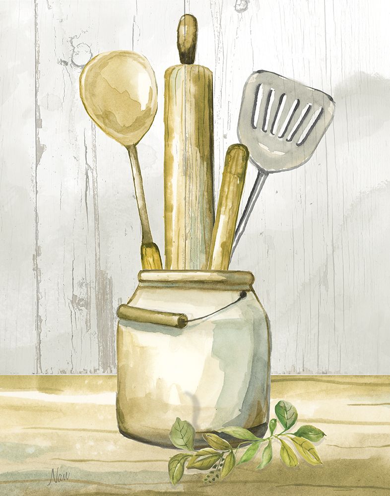 Kitchen Gear I art print by Nan for $57.95 CAD
