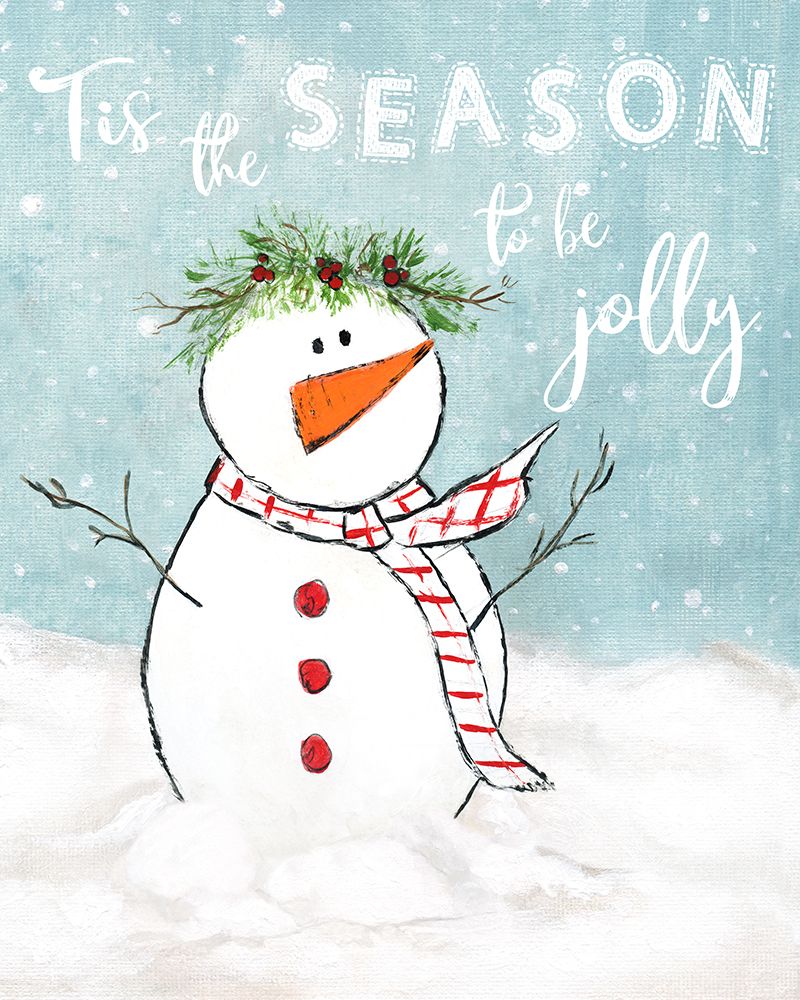 Jolly Snowman I art print by Tava Studios for $57.95 CAD