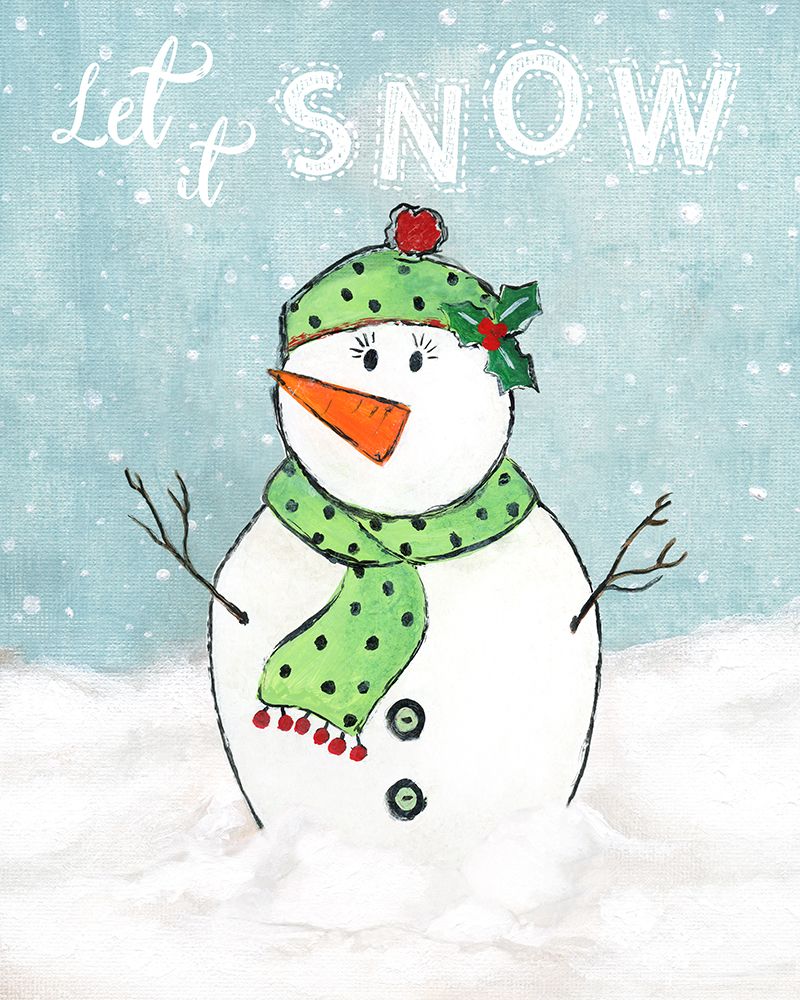 Jolly Snowman II art print by Tava Studios for $57.95 CAD