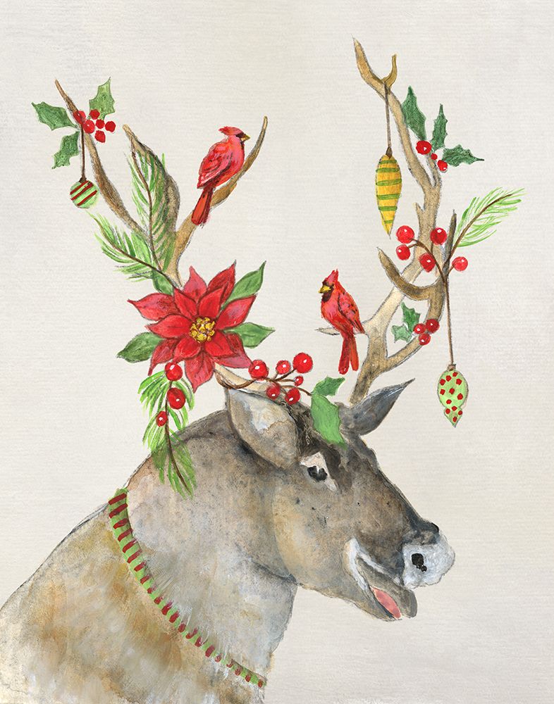 Playful Reindeer I art print by Tava Studios for $57.95 CAD