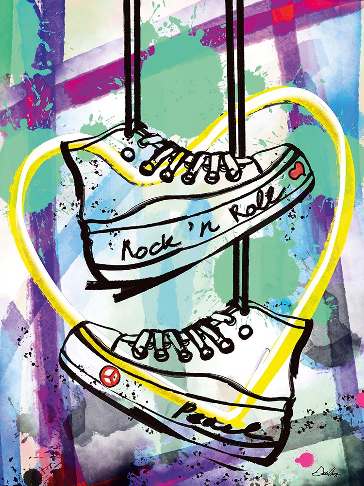 Pop Glam Topper Sneaker art print by Stella Chang for $57.95 CAD