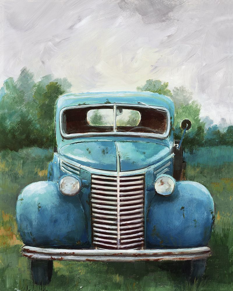 Vintage Blue Truck art print by Nan for $57.95 CAD