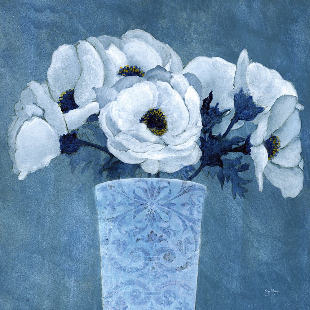 Blue Flowers I art print by Tava Studios for $57.95 CAD