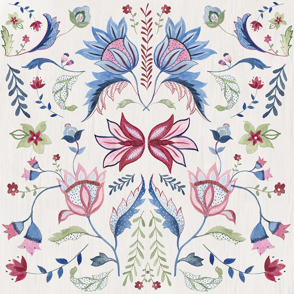 Jacobean Floral Pattern art print by Tava Studios for $57.95 CAD