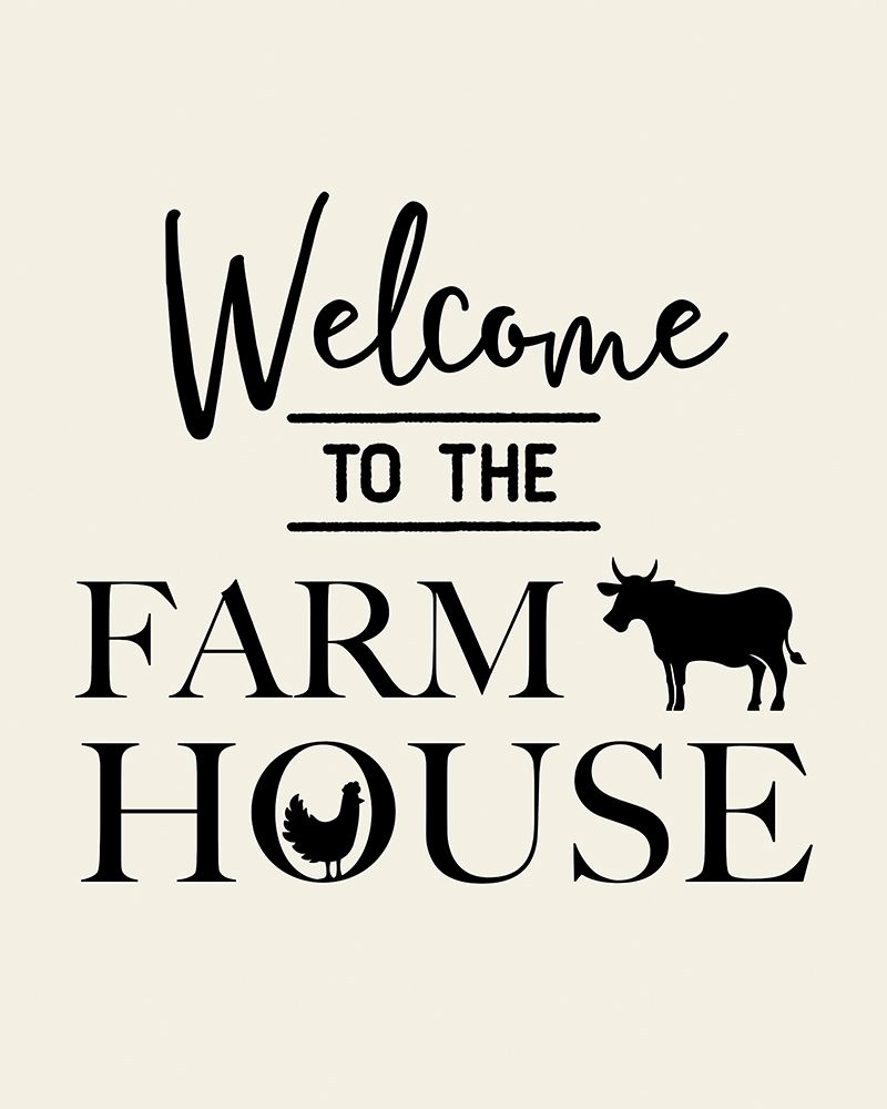 Welcome to the Farmhouse art print by CAD Design for $57.95 CAD