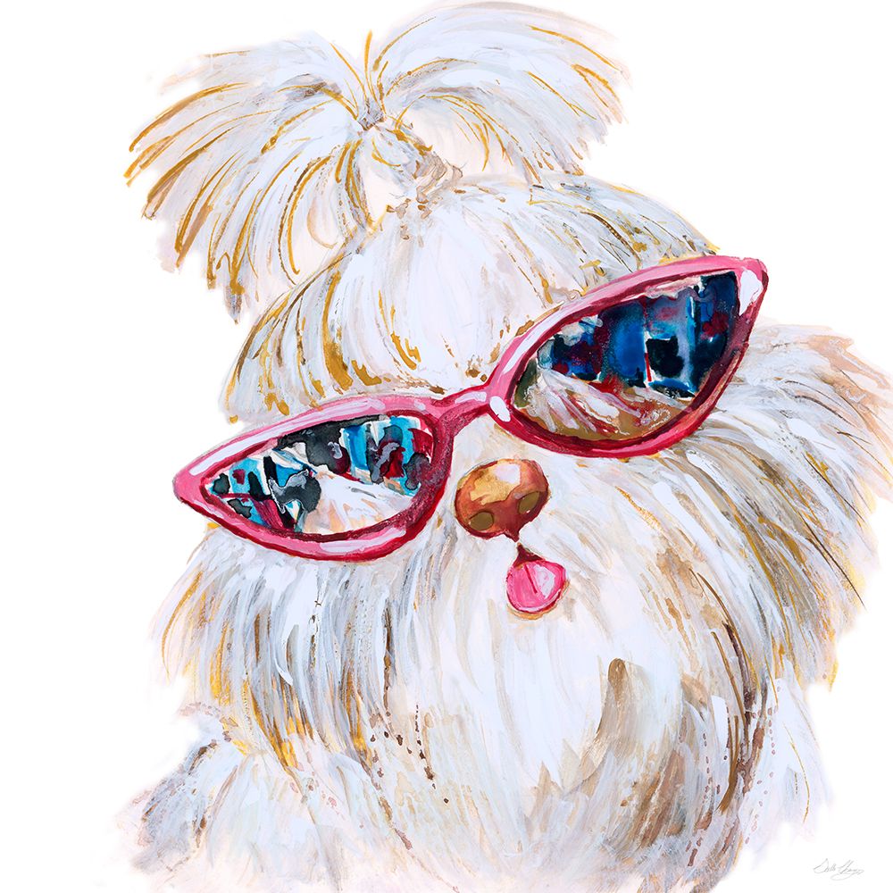 Shi Tzu with Shades art print by Stella Chang for $57.95 CAD