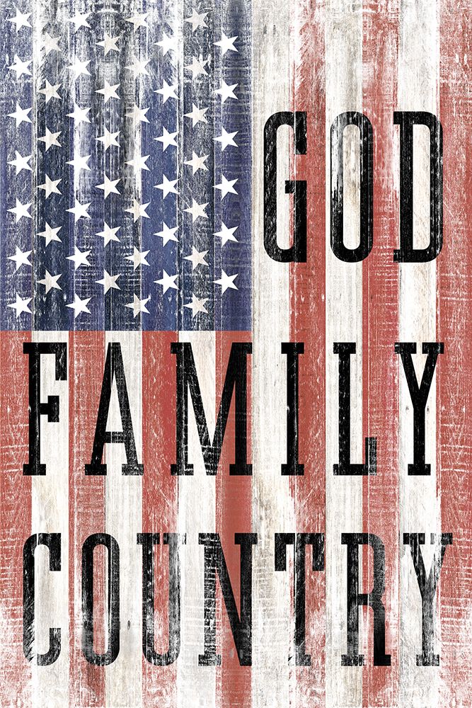 God Family Country Flag art print by CAD Design for $57.95 CAD
