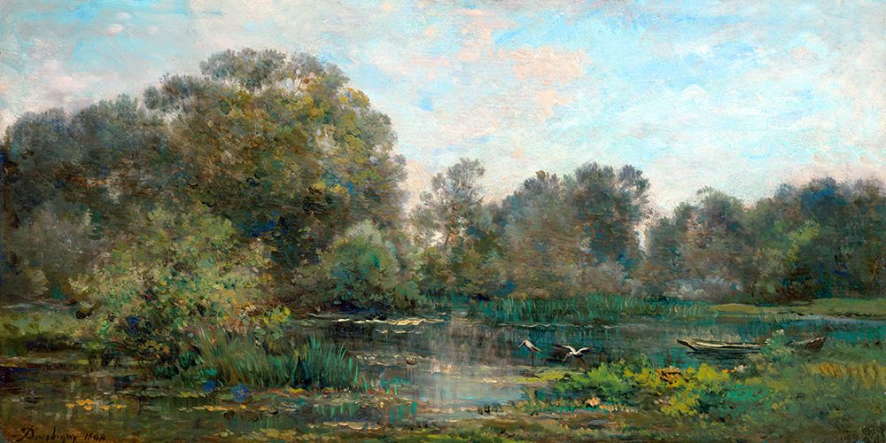 River with Storks art print by Charles Daubigny for $57.95 CAD