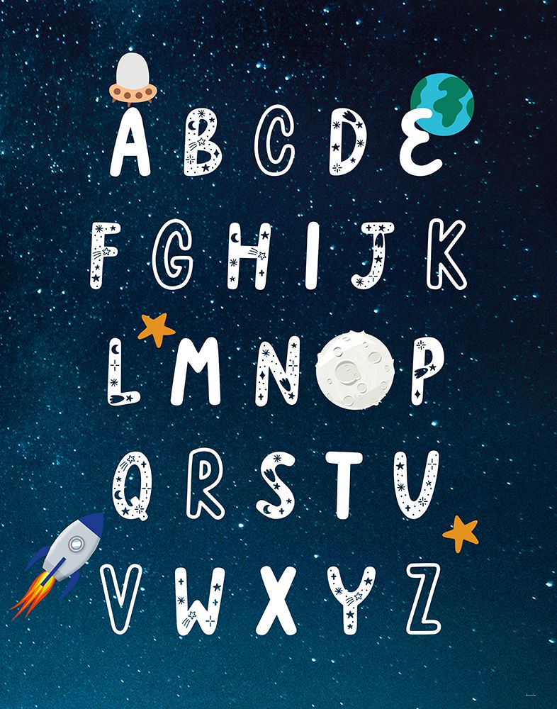 Space Exploration Alphabet art print by Daniela Santiago for $57.95 CAD
