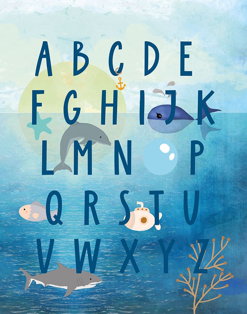 Underwater Alphabet art print by Daniela Santiago for $57.95 CAD