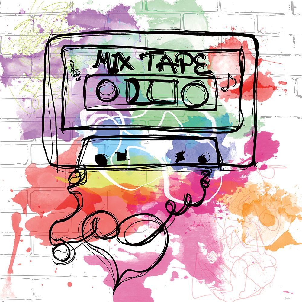 Mix Tape art print by Daniela Santiago for $57.95 CAD