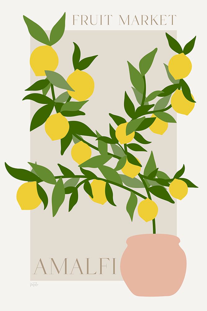 Amalfi Lemon Poster art print by Natalie Carpentieri for $57.95 CAD