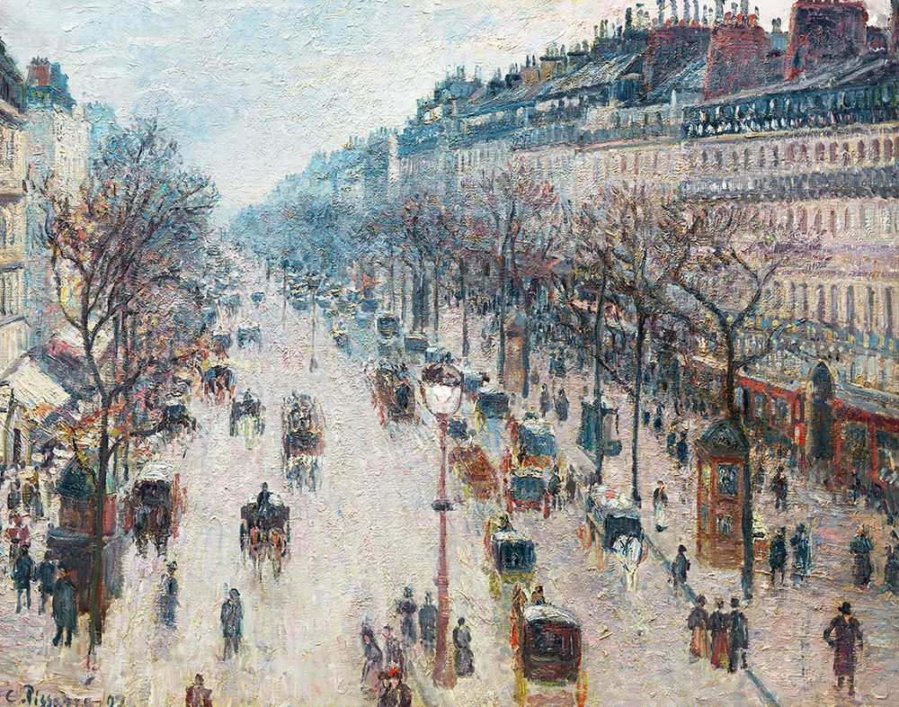 Boulevard Montmartre art print by Camille Pissarro for $57.95 CAD