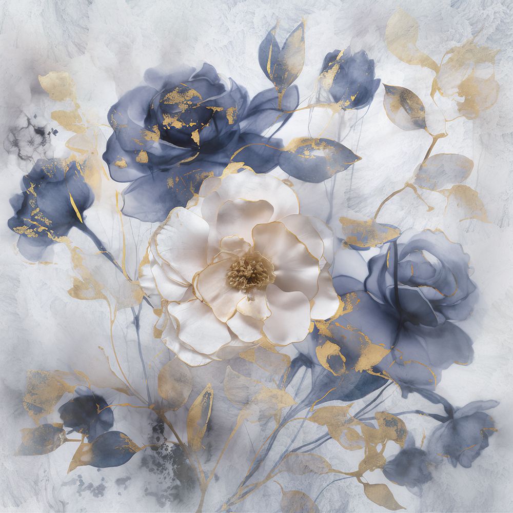 Indigo Roses I art print by Irene Weisz for $57.95 CAD