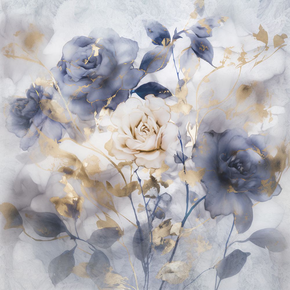 Indigo Roses II art print by Irene Weisz for $57.95 CAD