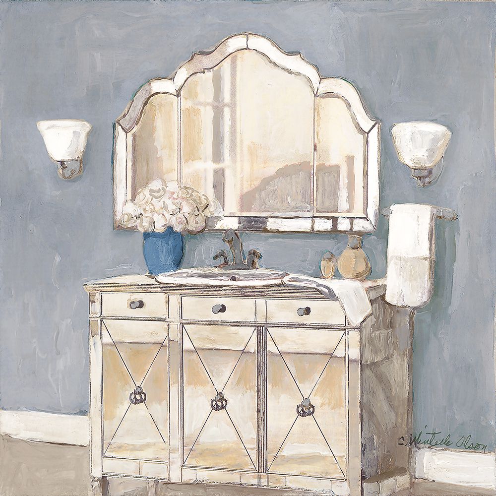 Blue Bath II art print by Charlene Olson for $57.95 CAD