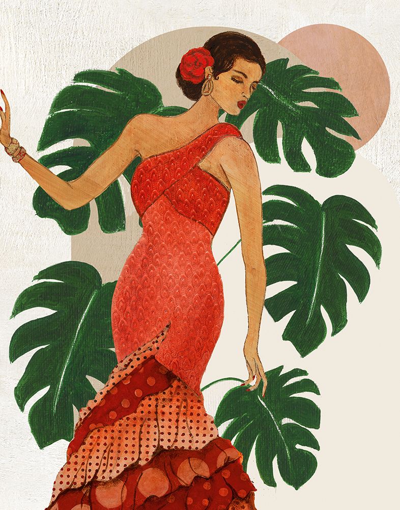 Vestido Rojo I art print by Tava Studios for $57.95 CAD