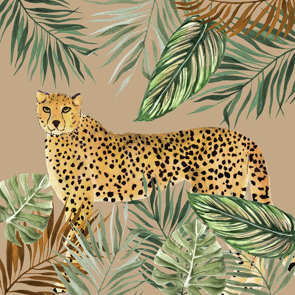 Tropical Jungle Cat II art print by Tava Studios for $57.95 CAD