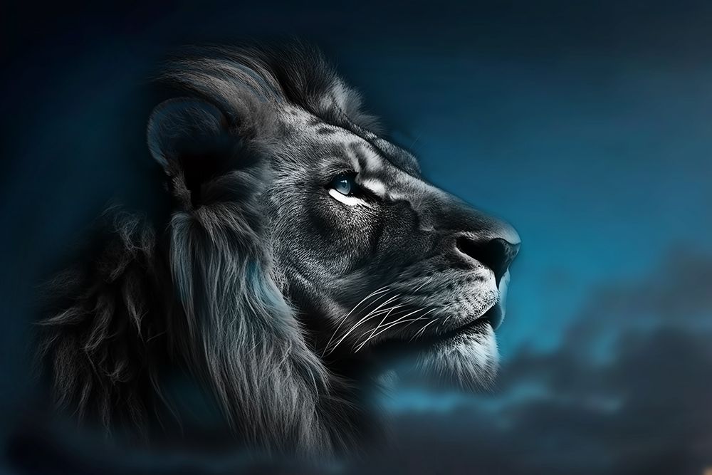 Portrait of a Lion art print by CAD Design for $57.95 CAD