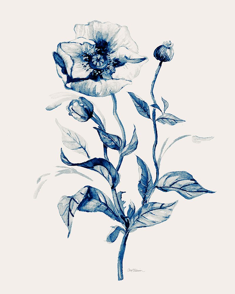 Indigo Wild Roses II art print by Carol Robinson for $57.95 CAD