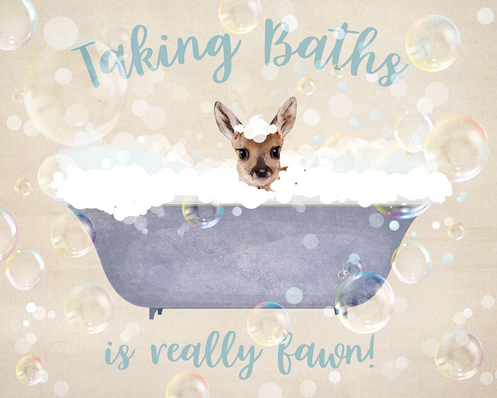 Taking Baths is Really Fawn! art print by Susan Arnot for $57.95 CAD