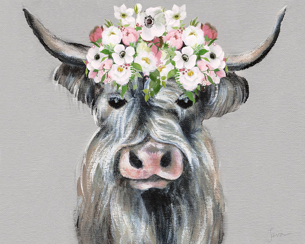 Floral Crown Highland art print by Tava Studios for $57.95 CAD