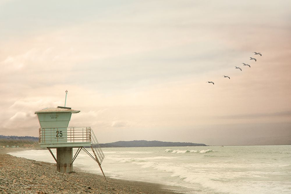 Lifeguard Station at Dawn art print by Rhonda Addison for $57.95 CAD