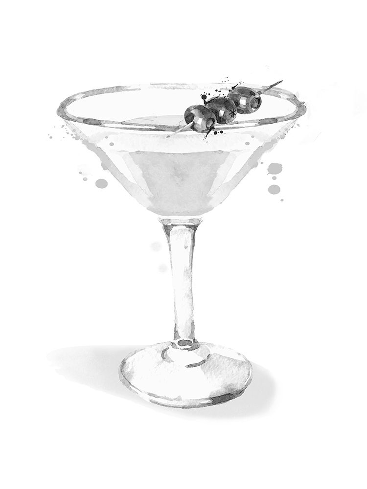 Dressed in White Martini art print by Val Rhodes for $57.95 CAD