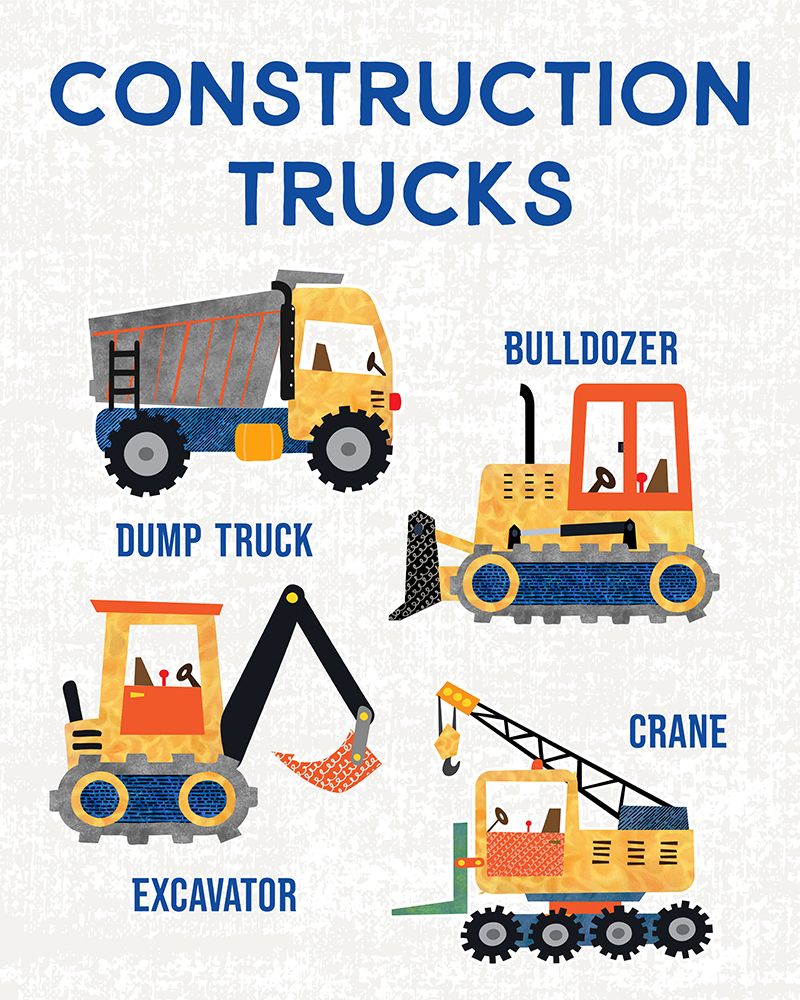 Construction Trucks art print by Conrad Knutsen for $57.95 CAD