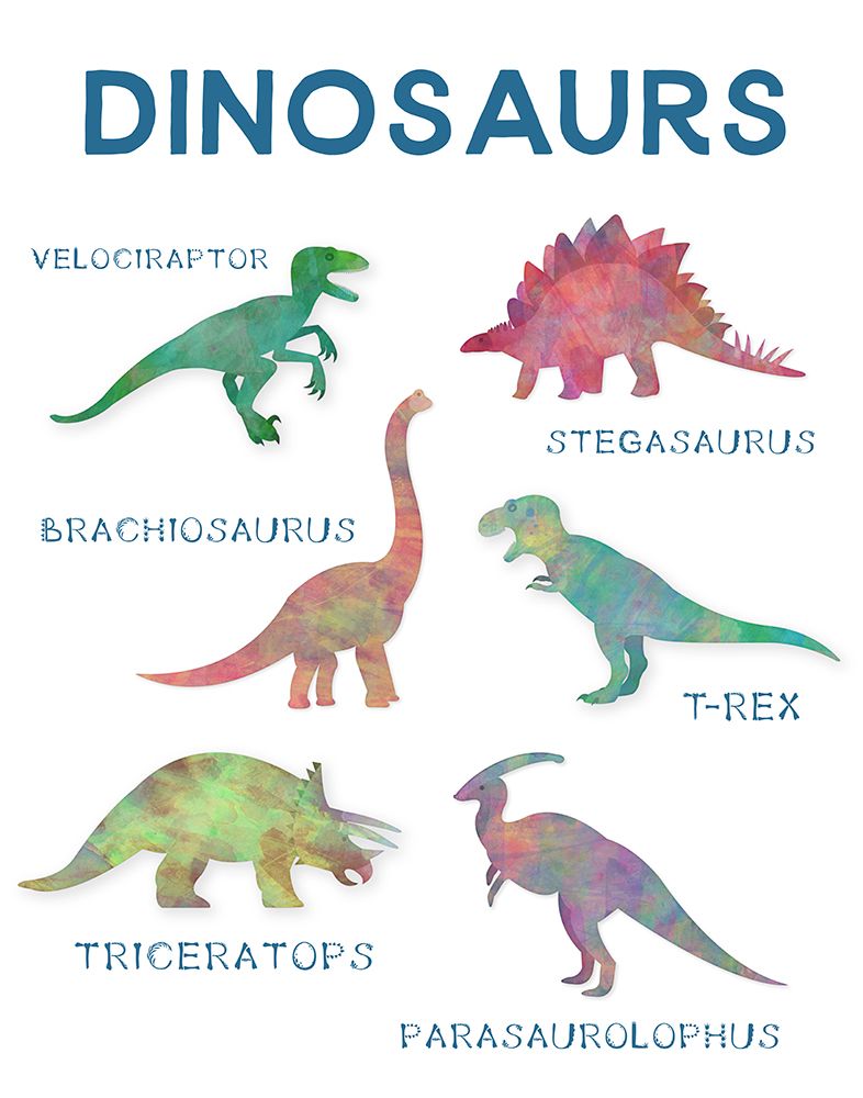 Dino Chart art print by CAD Design for $57.95 CAD