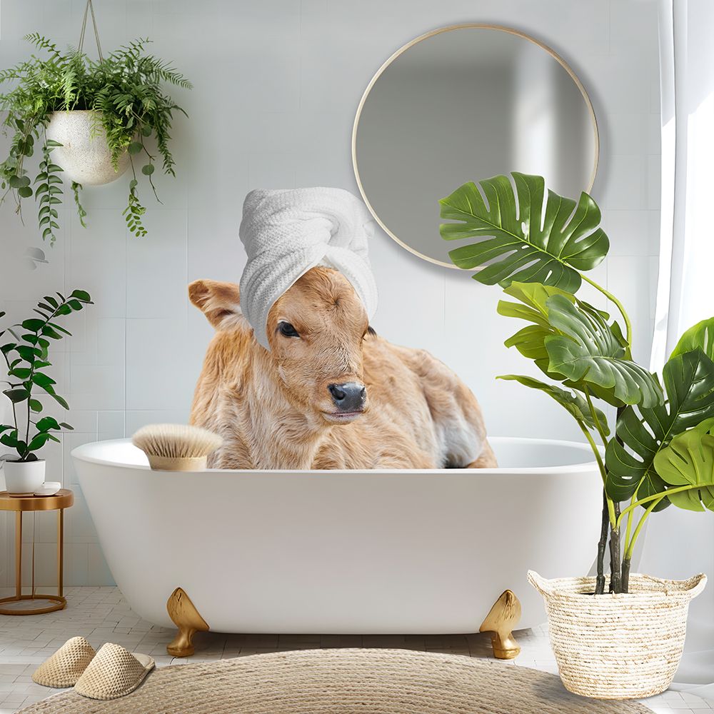 Spa Cow art print by CAD Design for $57.95 CAD