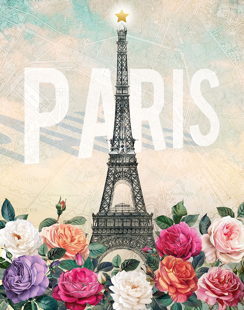 Paris Map art print by Susan Arnot for $57.95 CAD