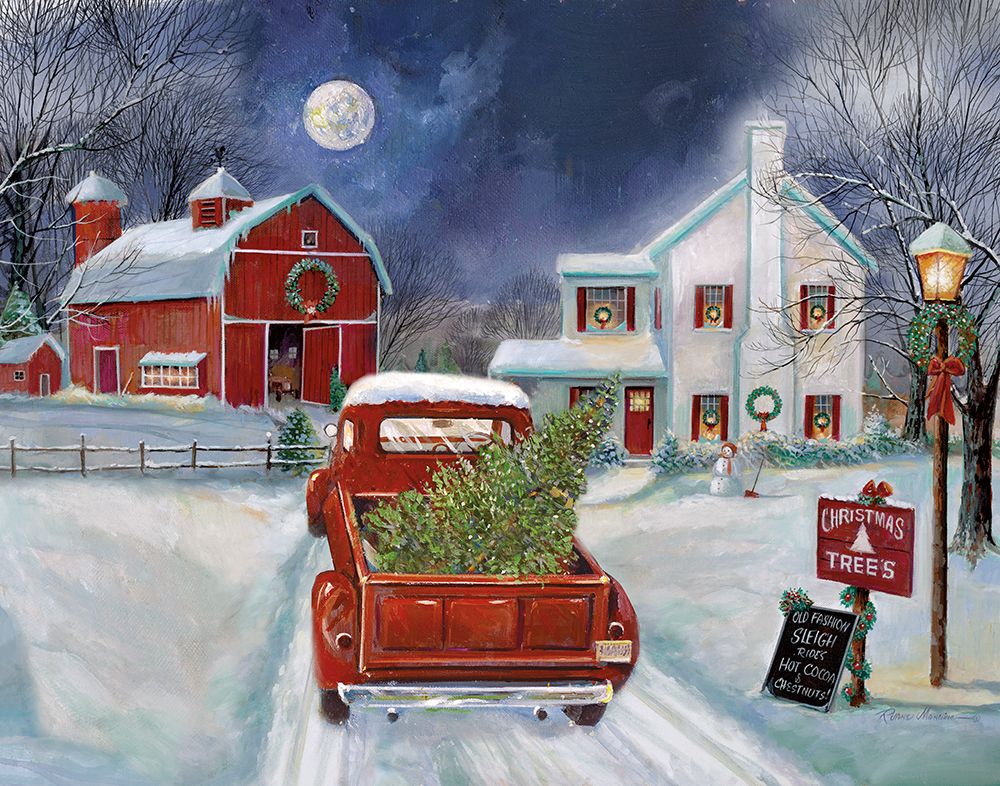 Christmas Tree Farm art print by Ruane Manning for $57.95 CAD