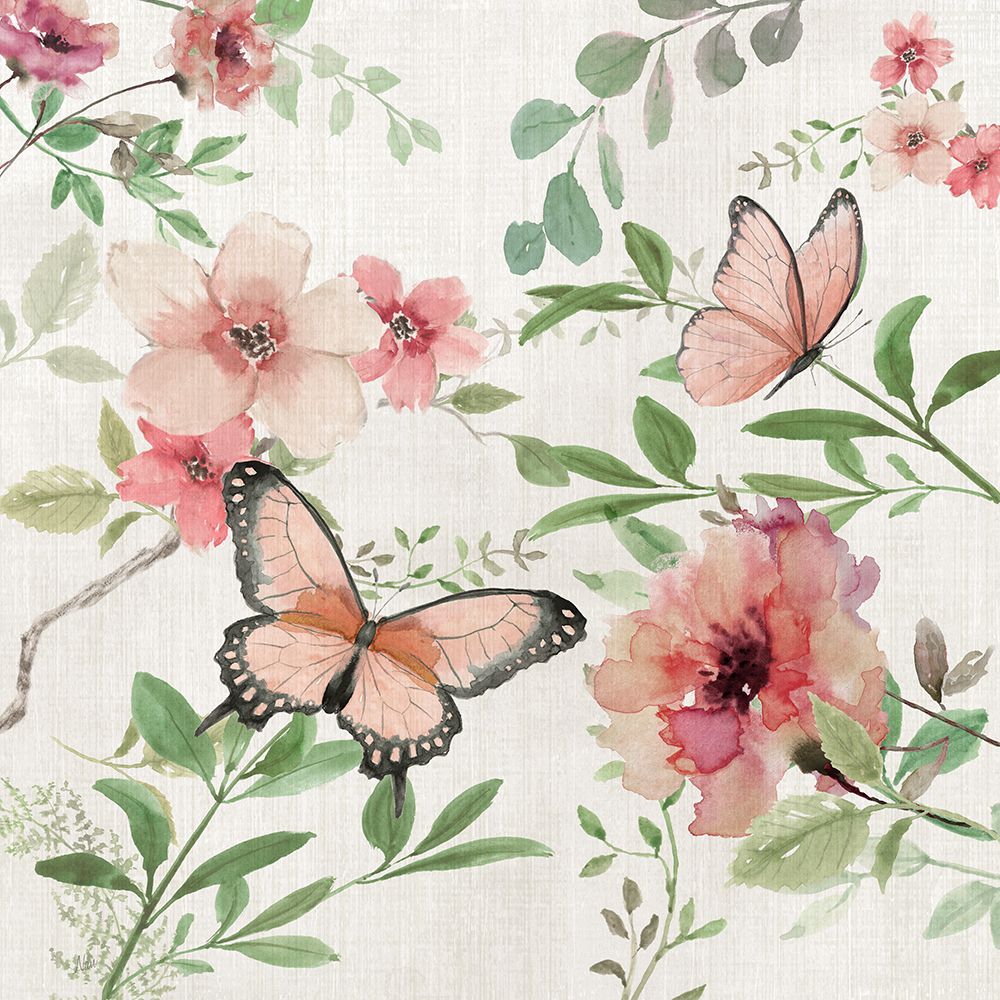 Butterfly Garden I art print by Nan for $57.95 CAD