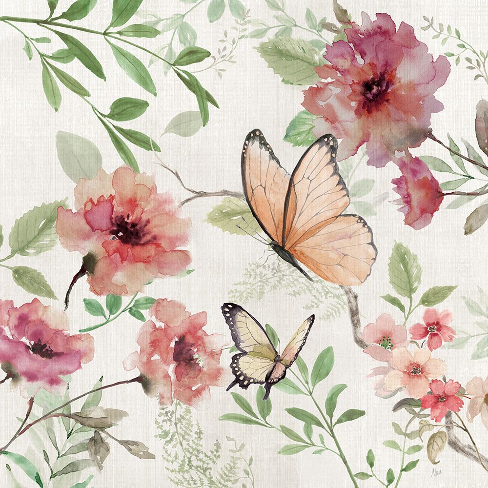 Butterfly Garden II art print by Nan for $57.95 CAD