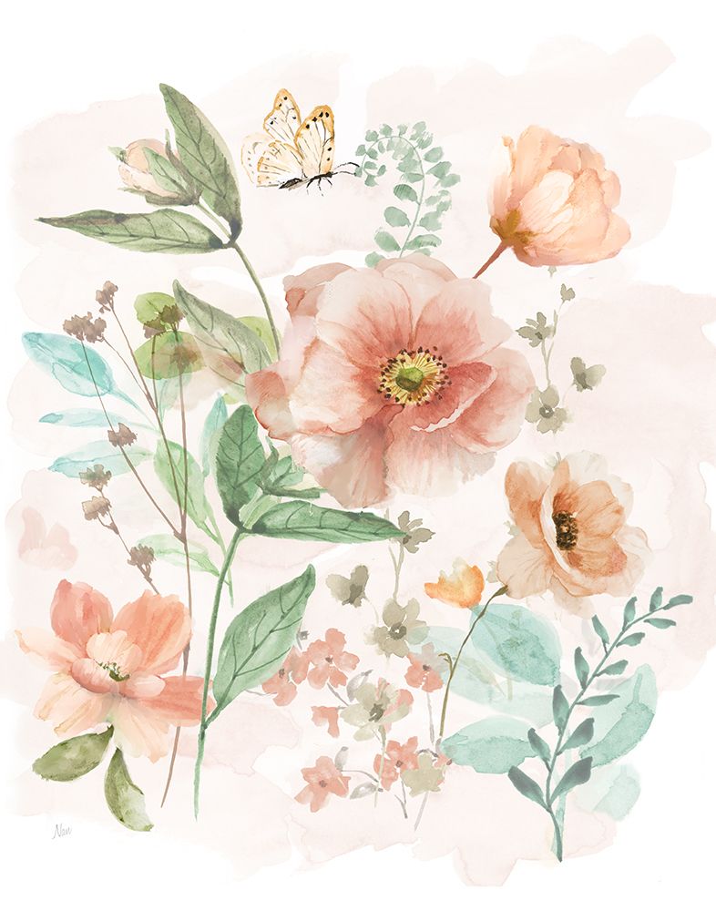 Floral Collage I art print by Nan for $57.95 CAD