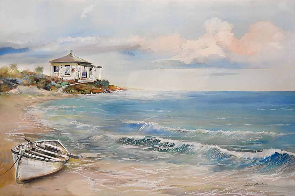Shoreline Rowboat art print by Ruane Manning for $57.95 CAD