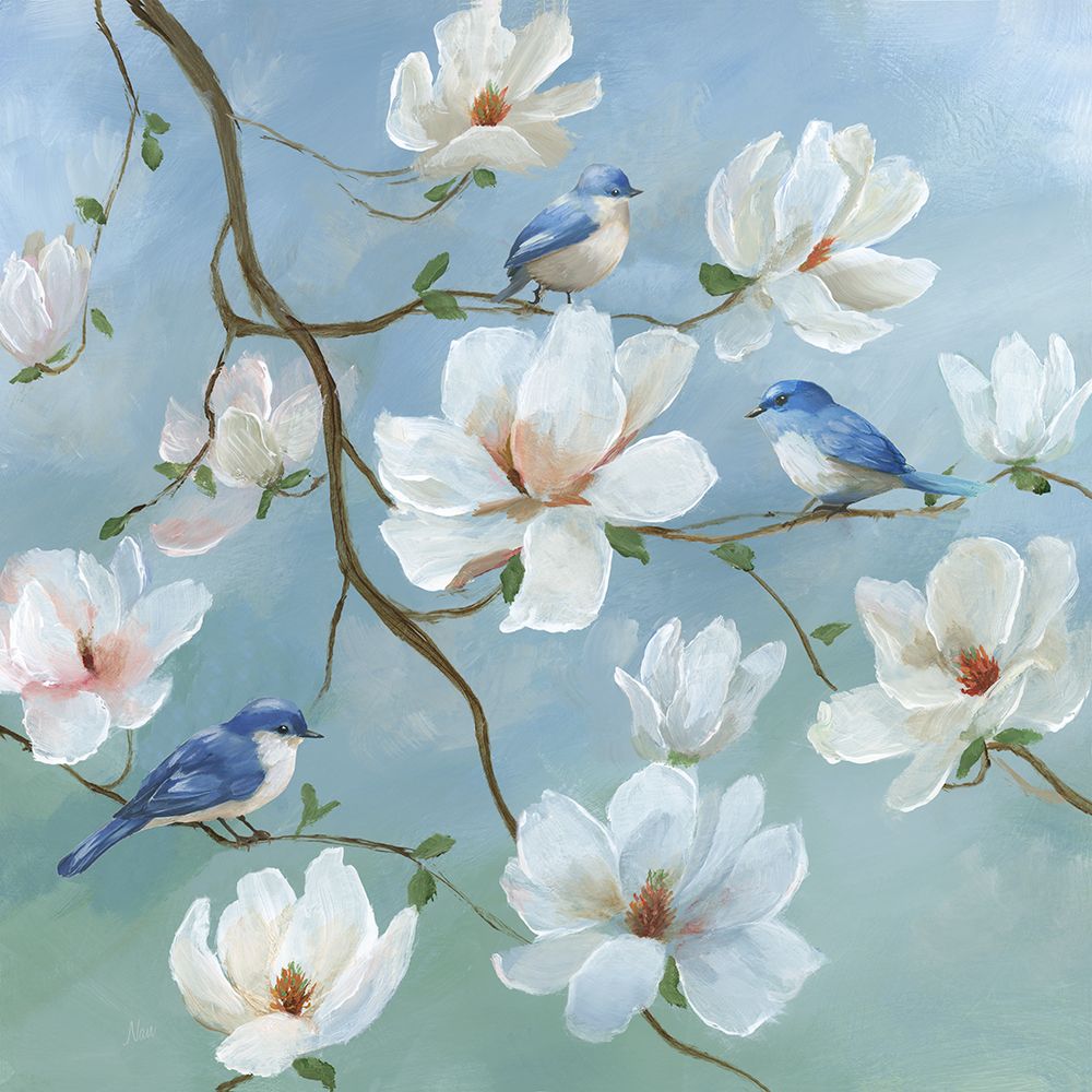 Birds, Blooms and Branches art print by Nan for $57.95 CAD