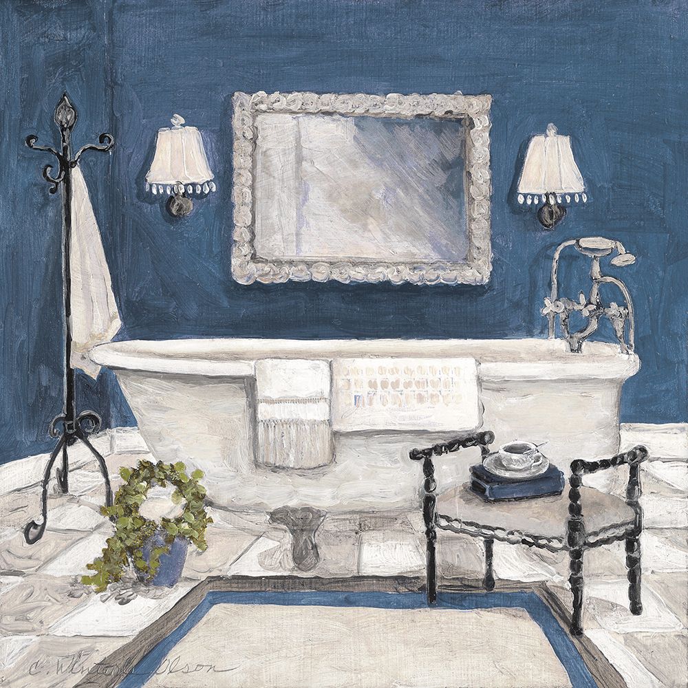 Blue Bath II art print by Charlene Olson for $57.95 CAD