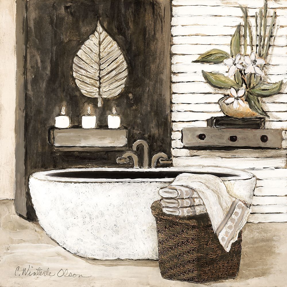 Feng Shui Bath I art print by Charlene Olson for $57.95 CAD