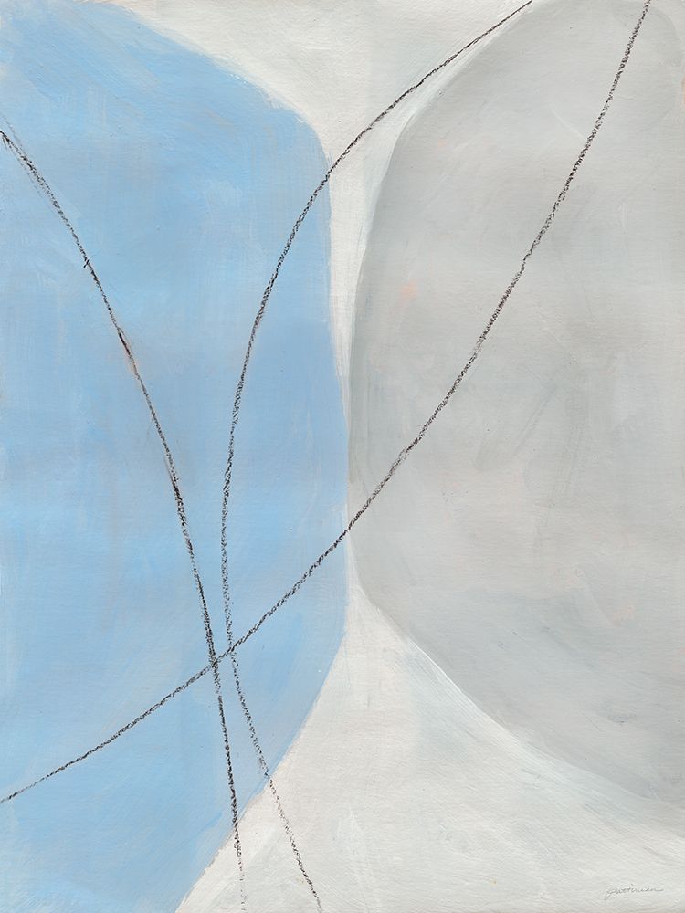 Blue and Gray Orbs I art print by Merri Pattinian for $57.95 CAD