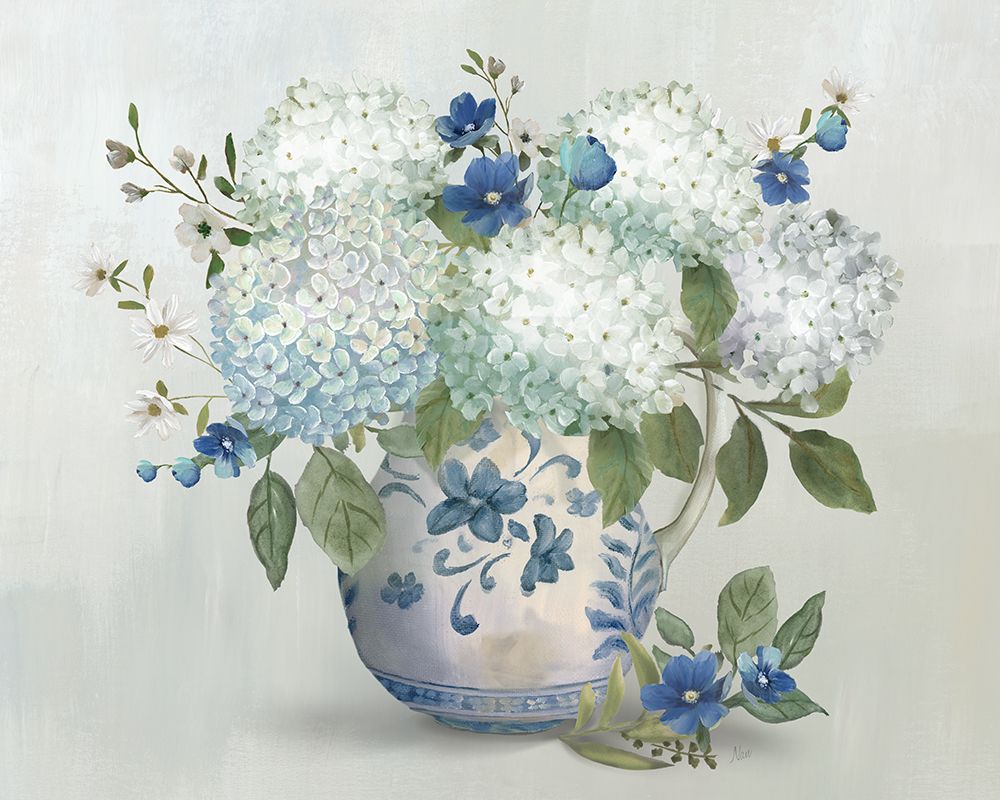 Old Fashion Hydrangeas II art print by Nan for $57.95 CAD