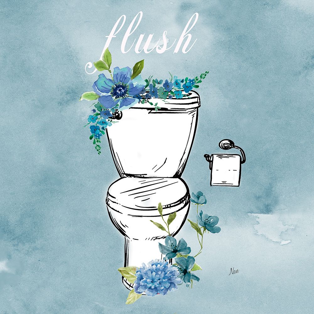 Bathroom Flush art print by Nan for $57.95 CAD